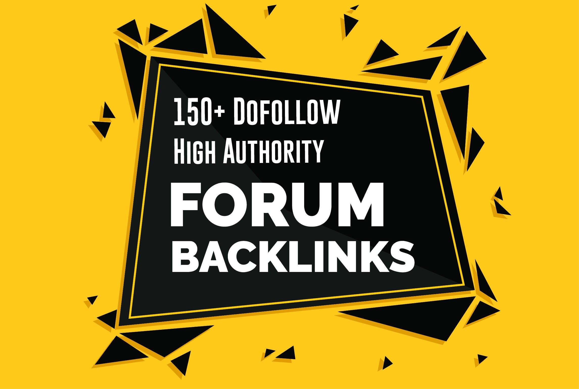 I will do 150+ forum profile backlink High Authority SEO Backlinks Services