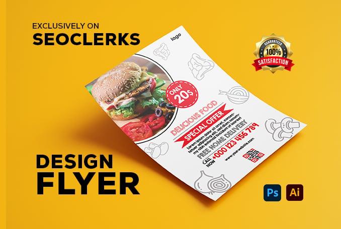 I will do corporate, travel, food or any kind of flyer design 