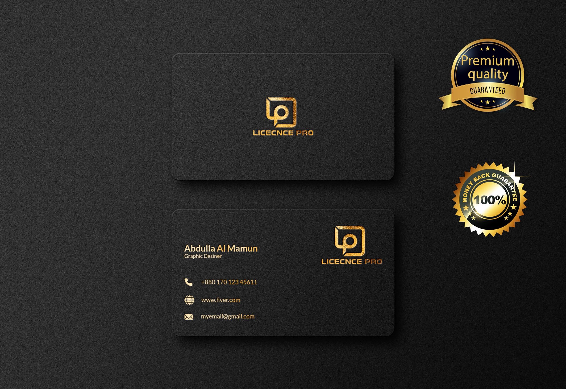 I will design modern luxury business card