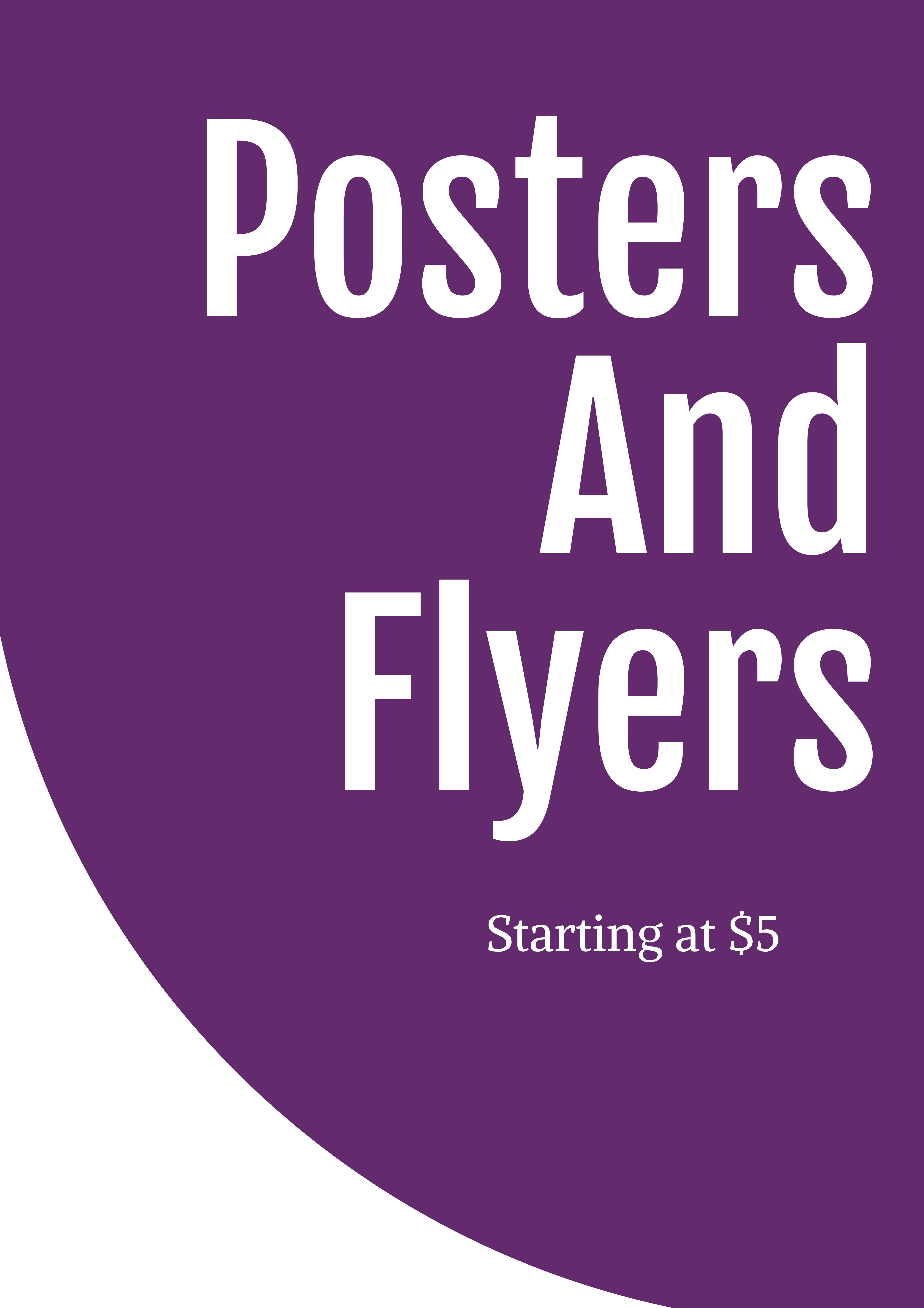 I will design and create posters/flyers 