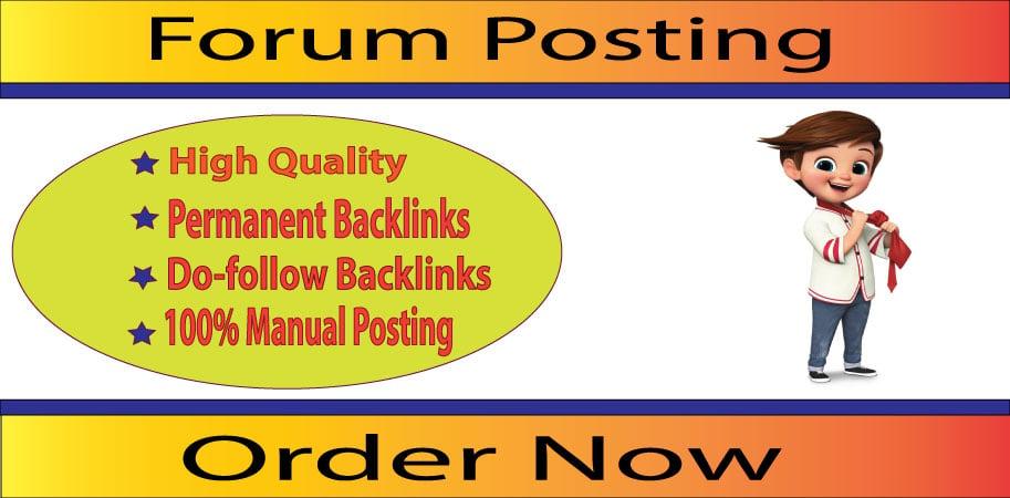 Manually Create 20+ Forum Posting SEO Strong Backlinks On High DA/PA Sites 