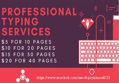 I will do professional PDF to word, typing job, data entry work