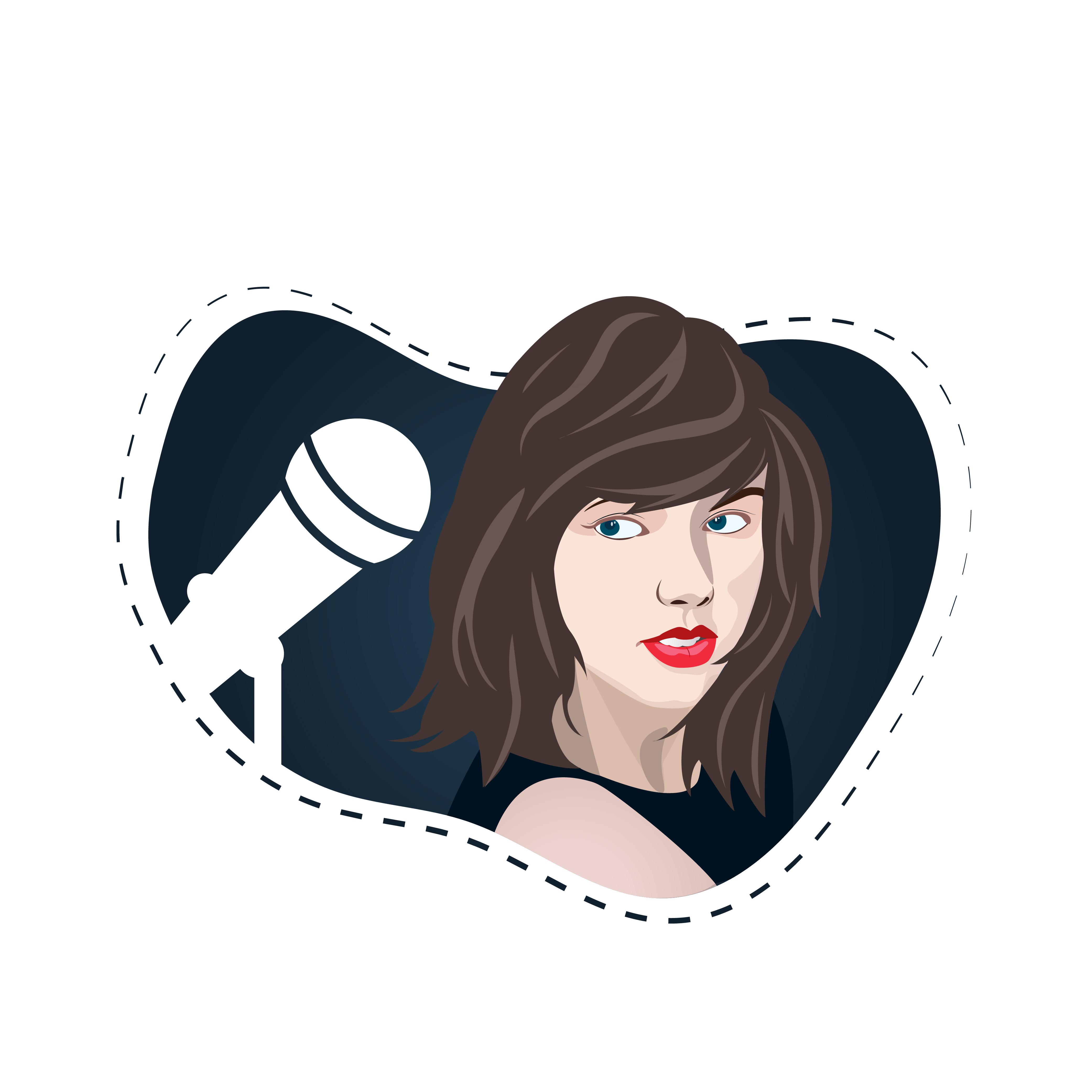 Do digital portrait illustration, line art for you