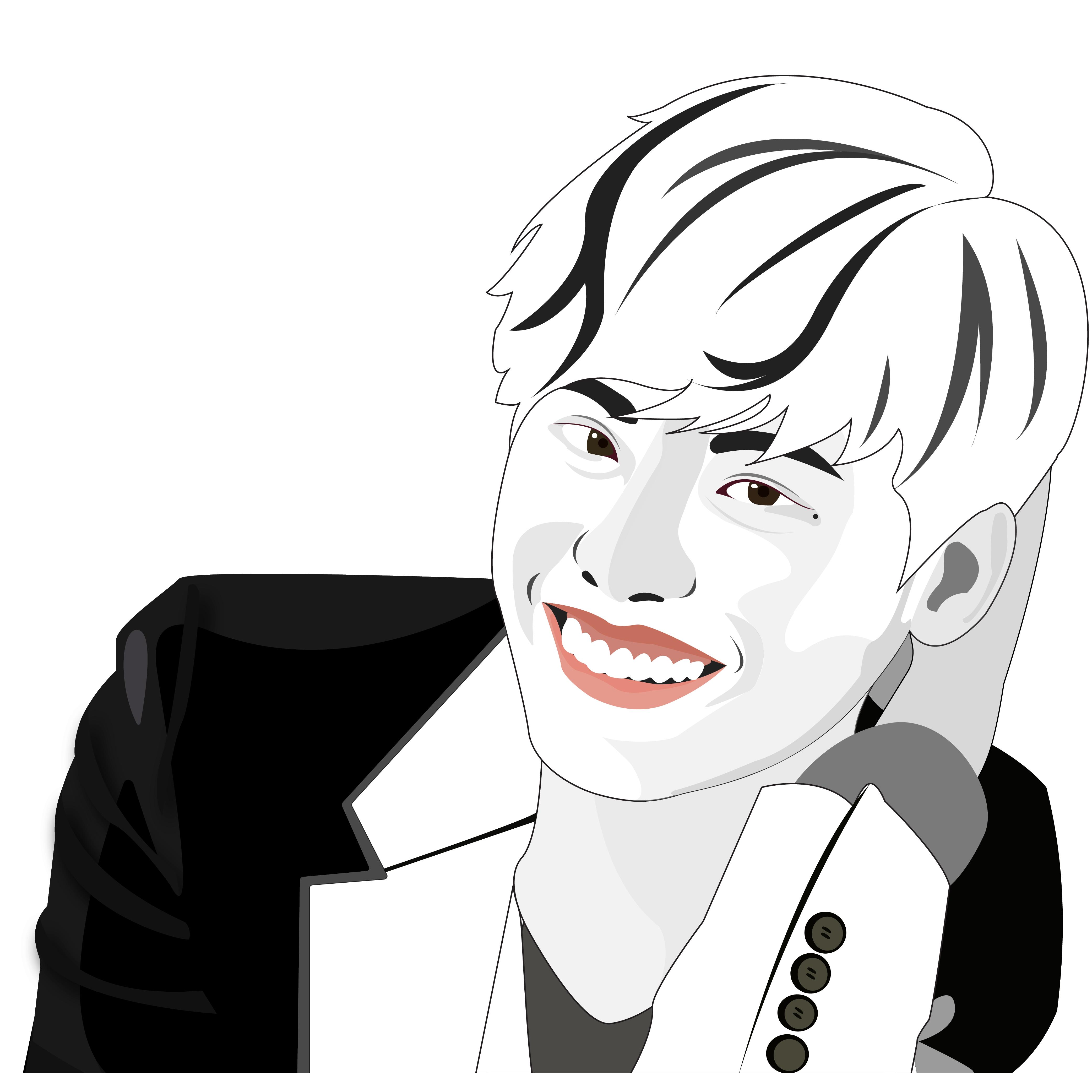 Do digital portrait illustration, line art for you