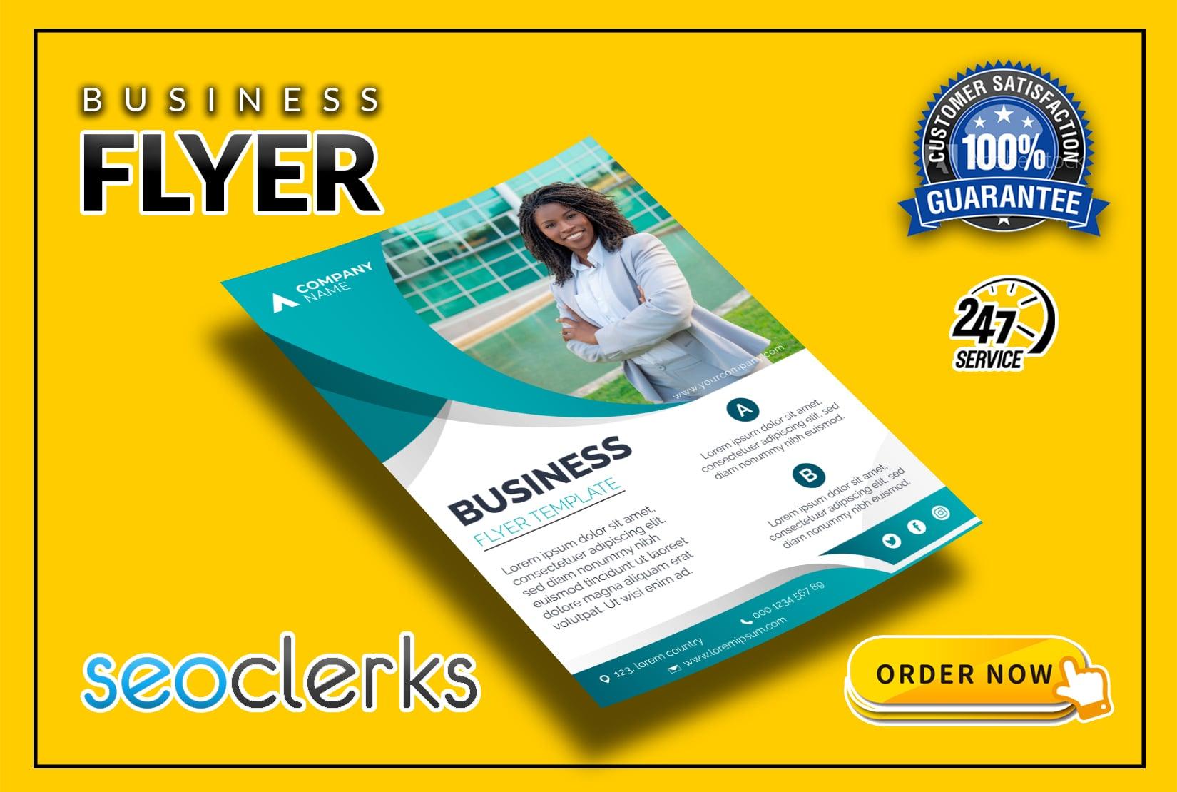 I will design professional flyer, Poster, brochure for your business