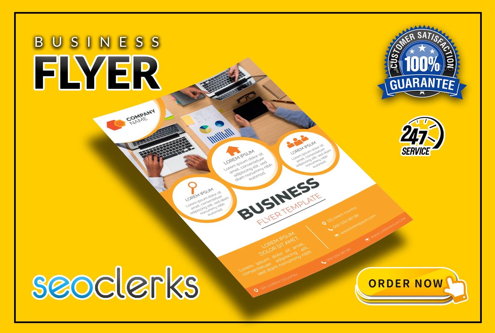 I will design professional flyer, Poster, brochure for your business