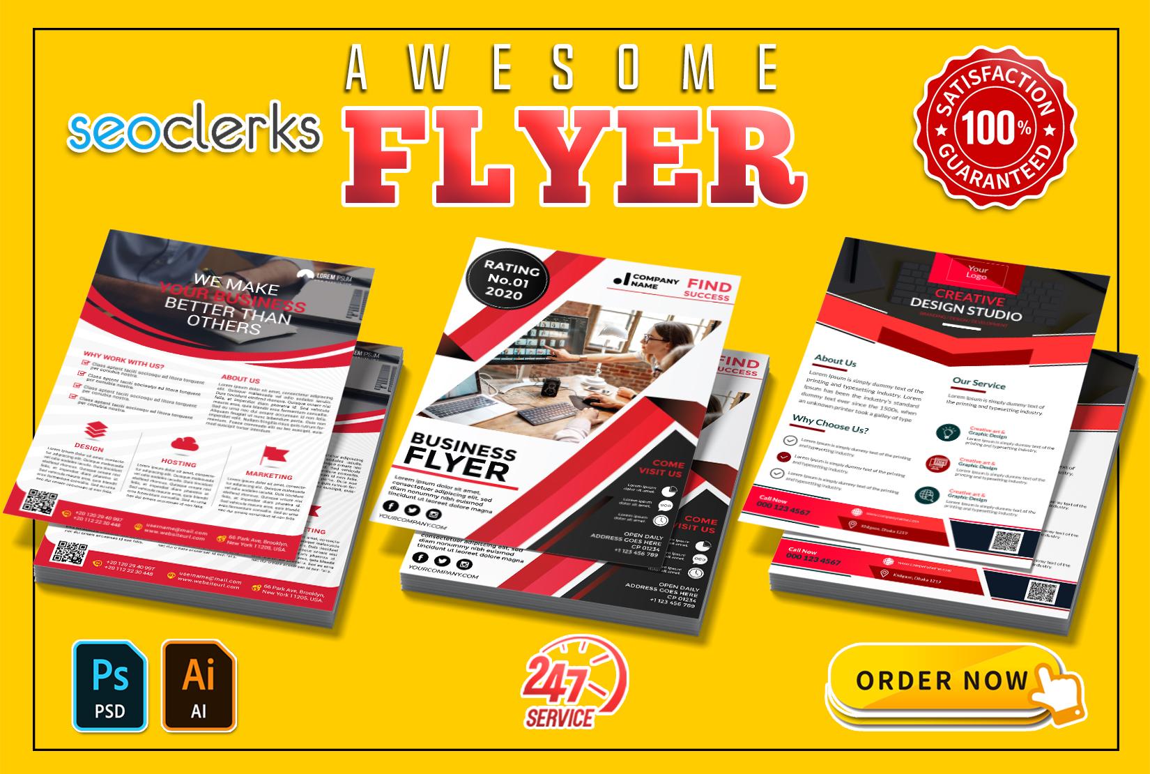 I will do real estate flyer, corporate flyer or business flyer design