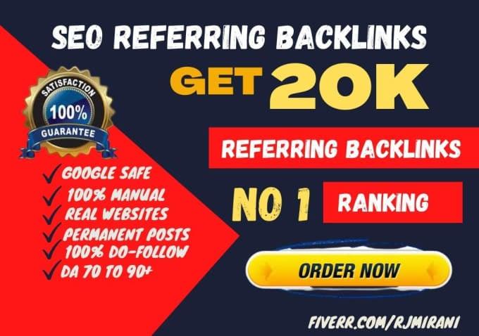 I will provide referring domain backlinks for seo ranking