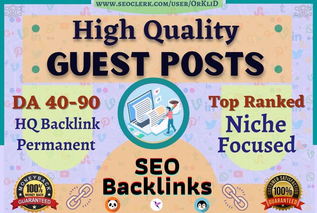 I will write and publish 2 quality guest posts on high da websites with 4 HQ backlinks