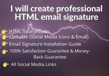 I will design a clickable mail signature