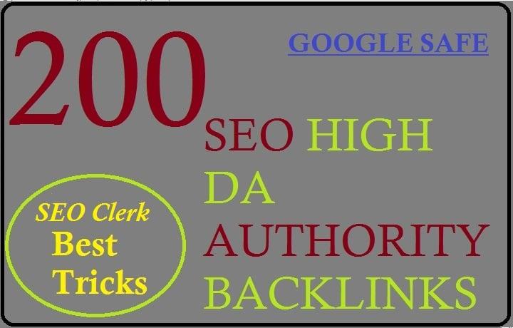 Create 200 SEO high da authority Backlinks Blaust your google Ranking