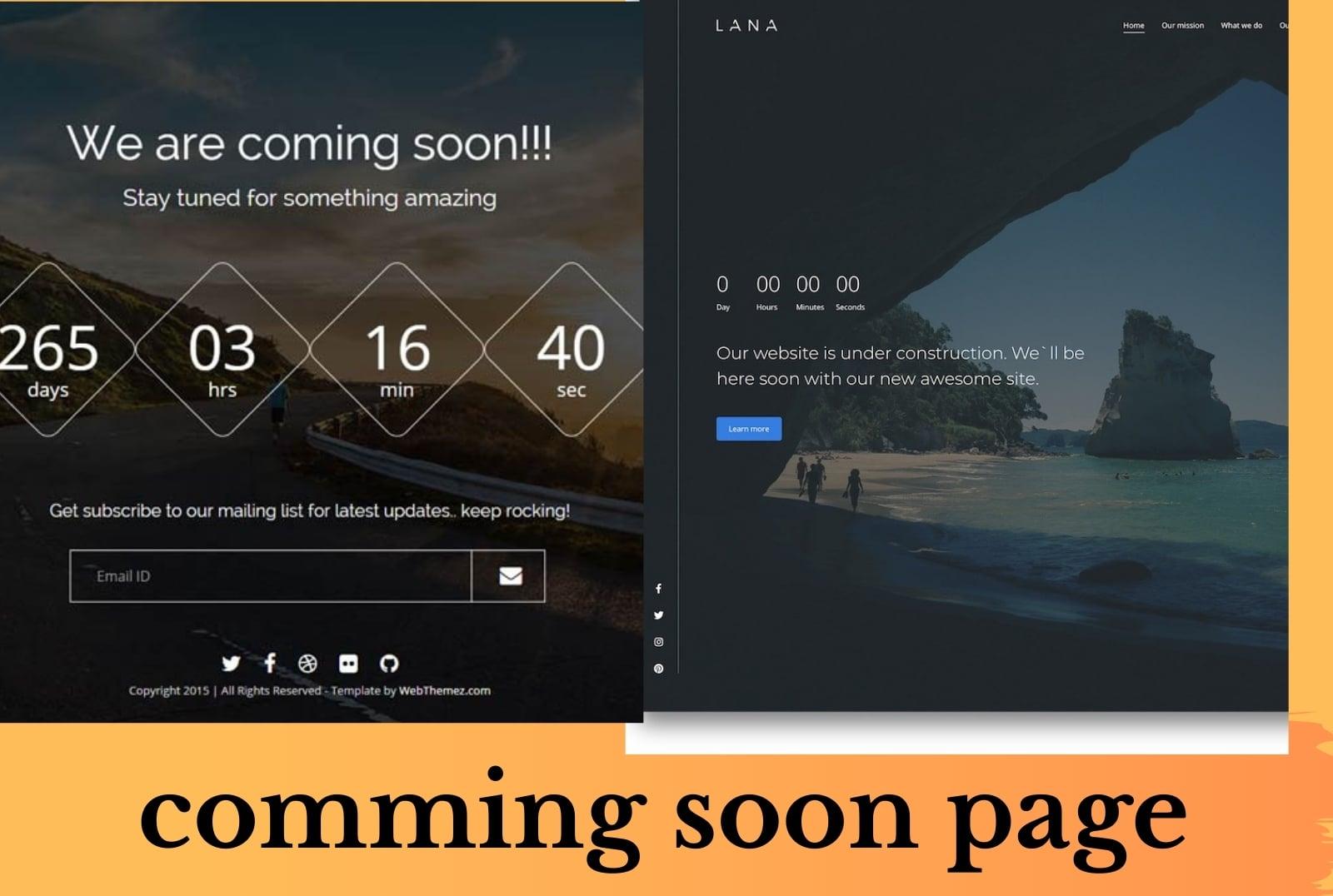 I will create a word press landing page or elementor landing page design