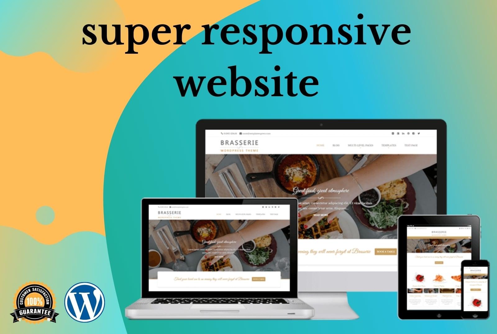 I will create a word press landing page or elementor landing page design