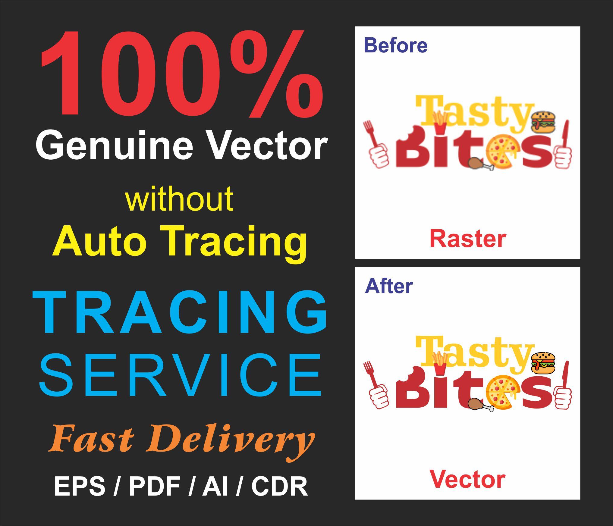 I will redraw, tracing, logo redraw, raster to vector, modify