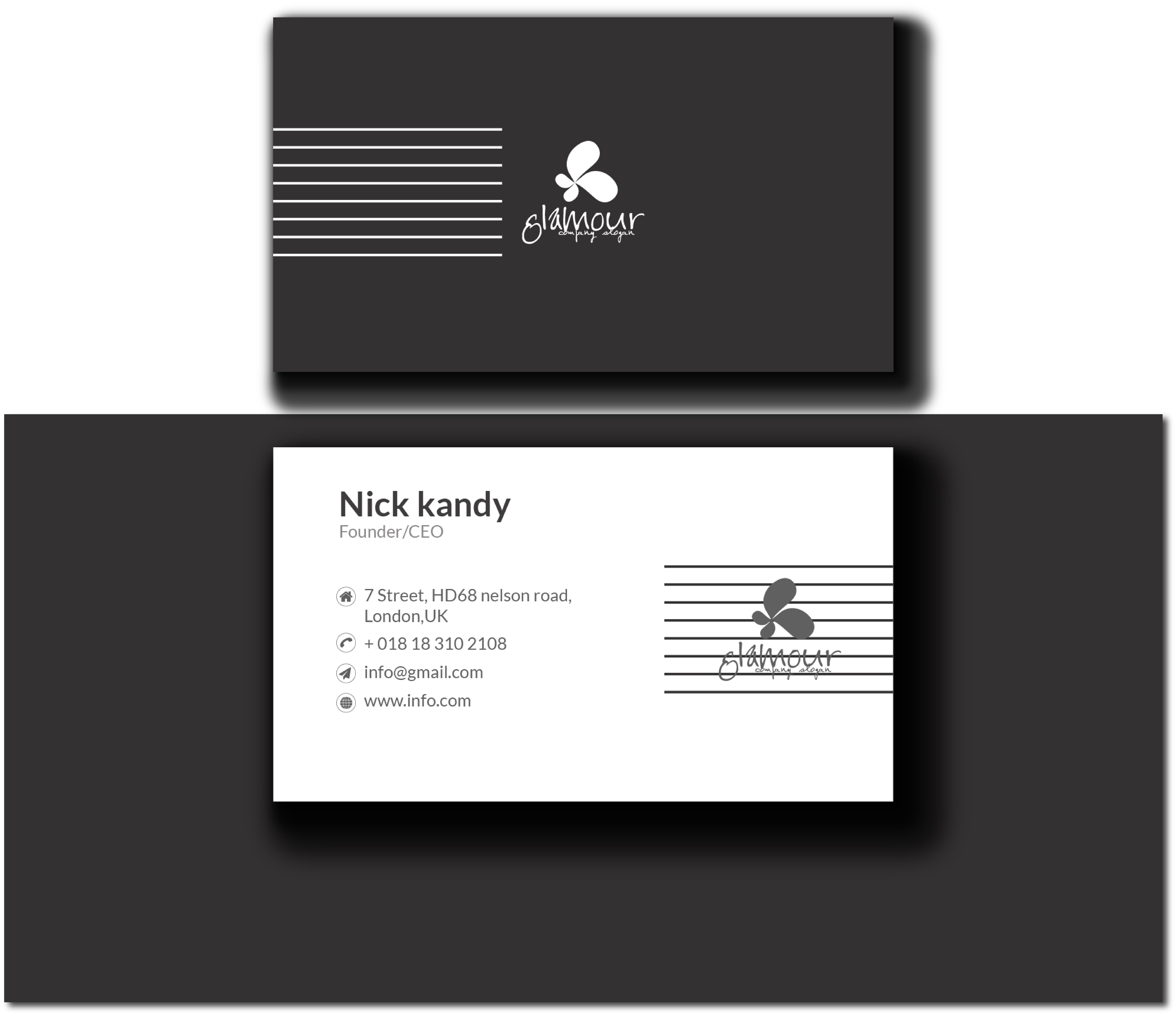 I will design simple and creative business card for you