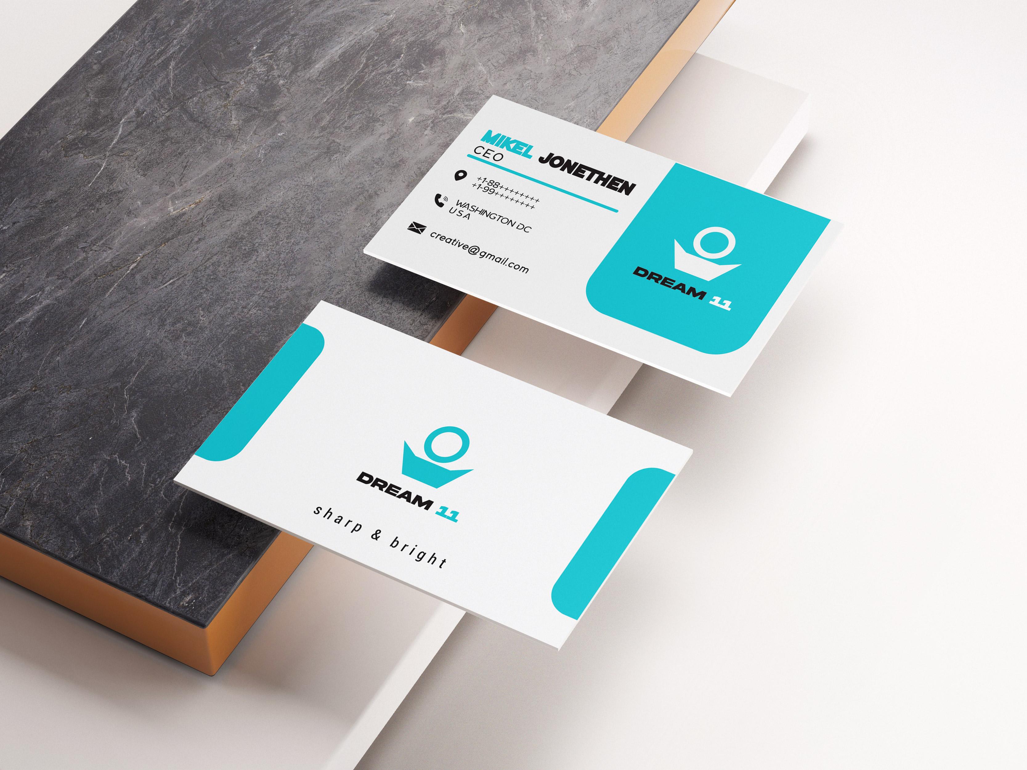 Design you unique modern business card for business, jobs websites and many more