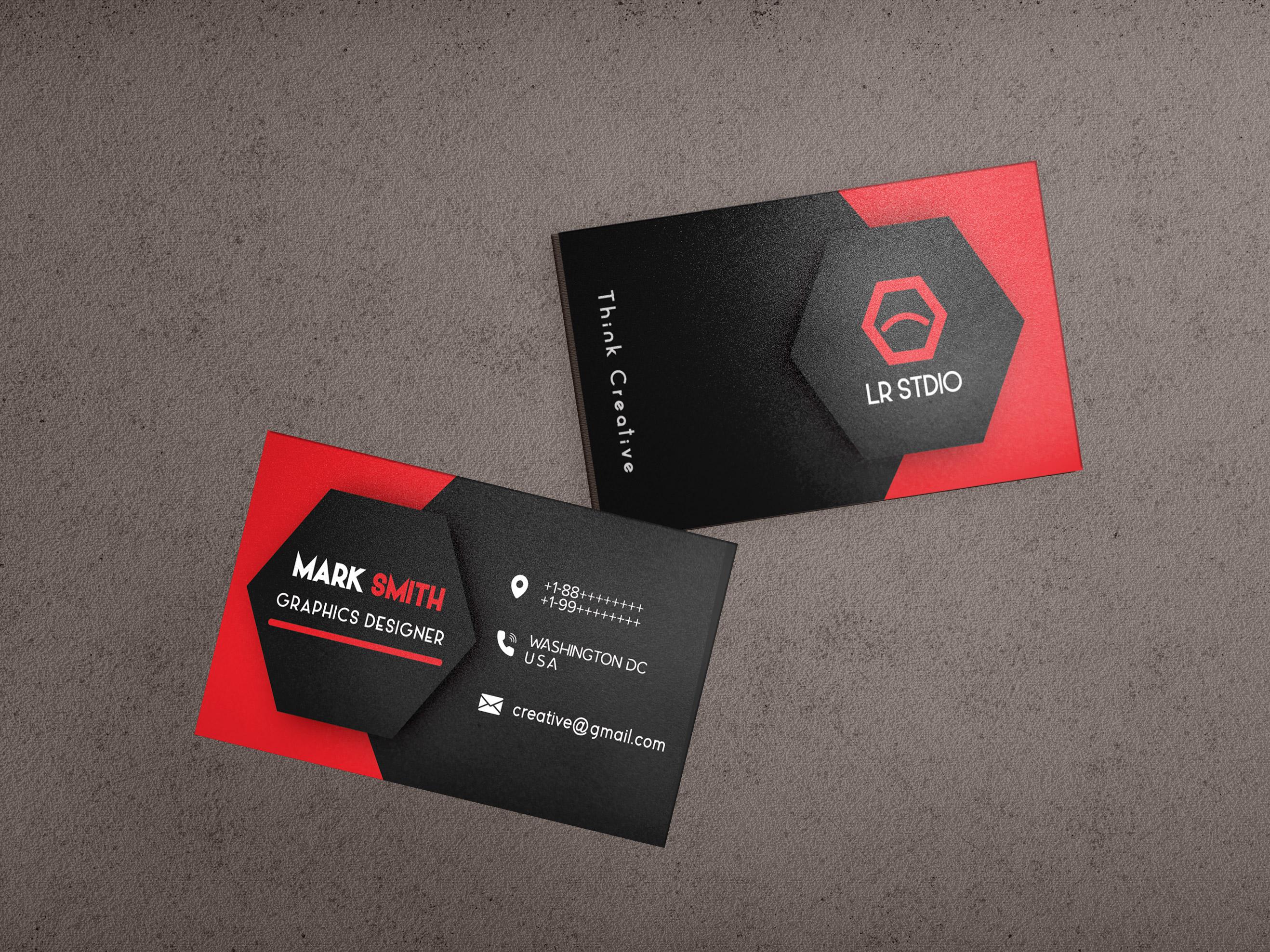 Design you unique modern business card for business, jobs websites and many more