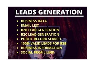 Are you looking for a B2B lead? I can help you with valid lead as per demand.