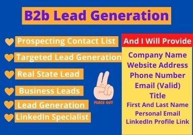 I Will Do B2b Lead Generation And collect real estate agent list