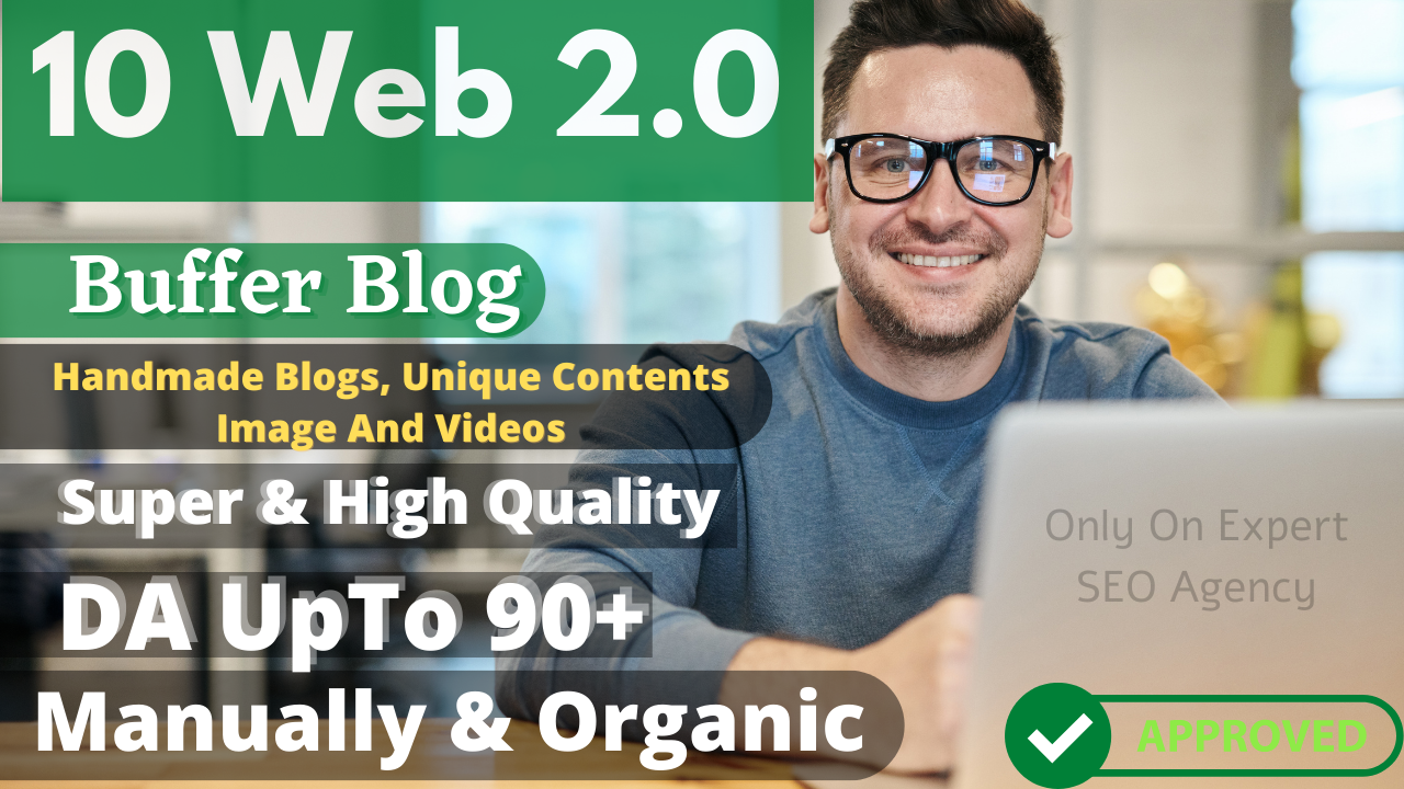 Manually And Handmade 10 Web 2.0 Blog high authority contextual backlinks for rank