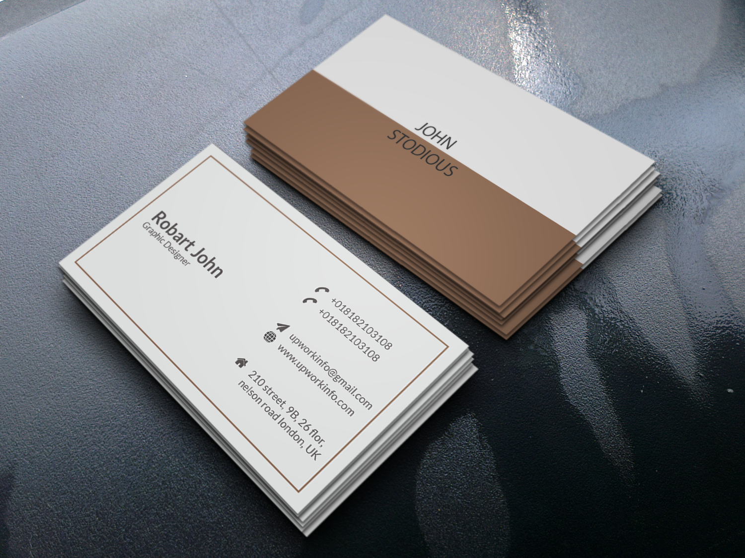 I will create a Business Card for you as you wish it to be