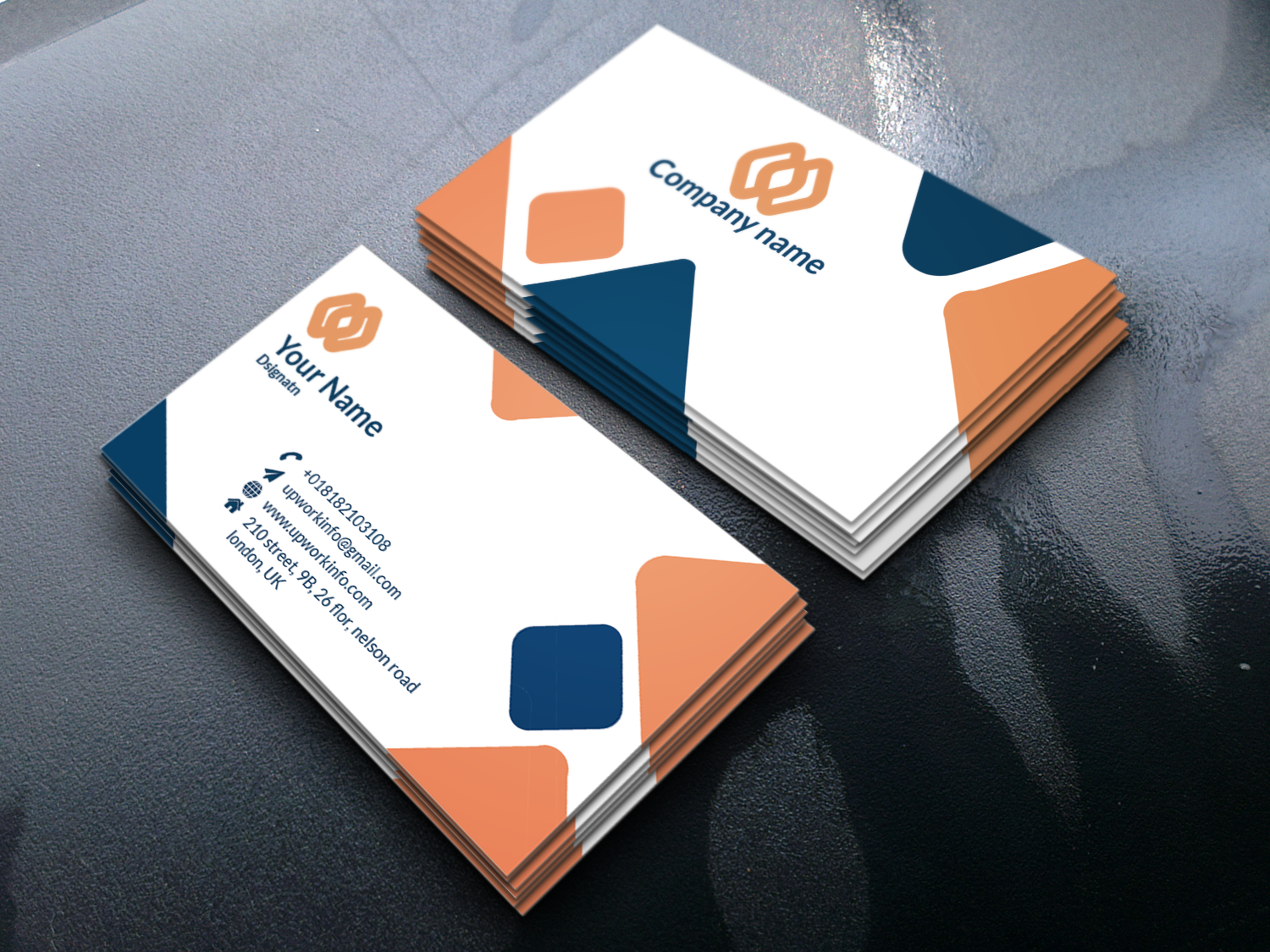 I will create a Business Card for you as you wish it to be