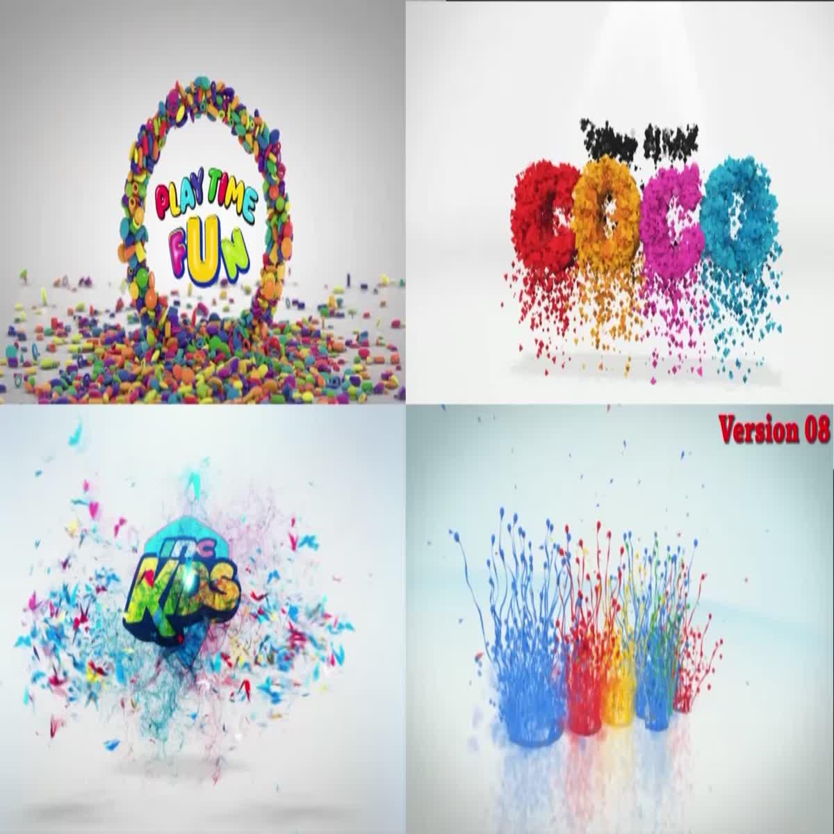 I will create amazing kids logo animation intro video