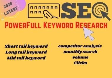 Targeted Keyword Research and Competitor Analysis 
