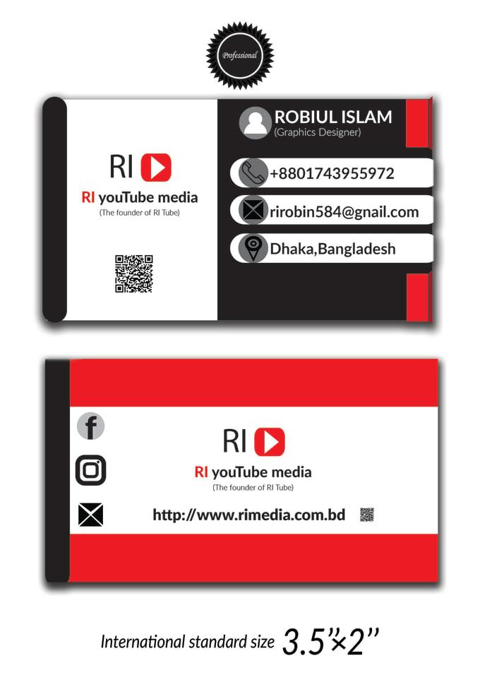 I will design professional business card within 24 hours