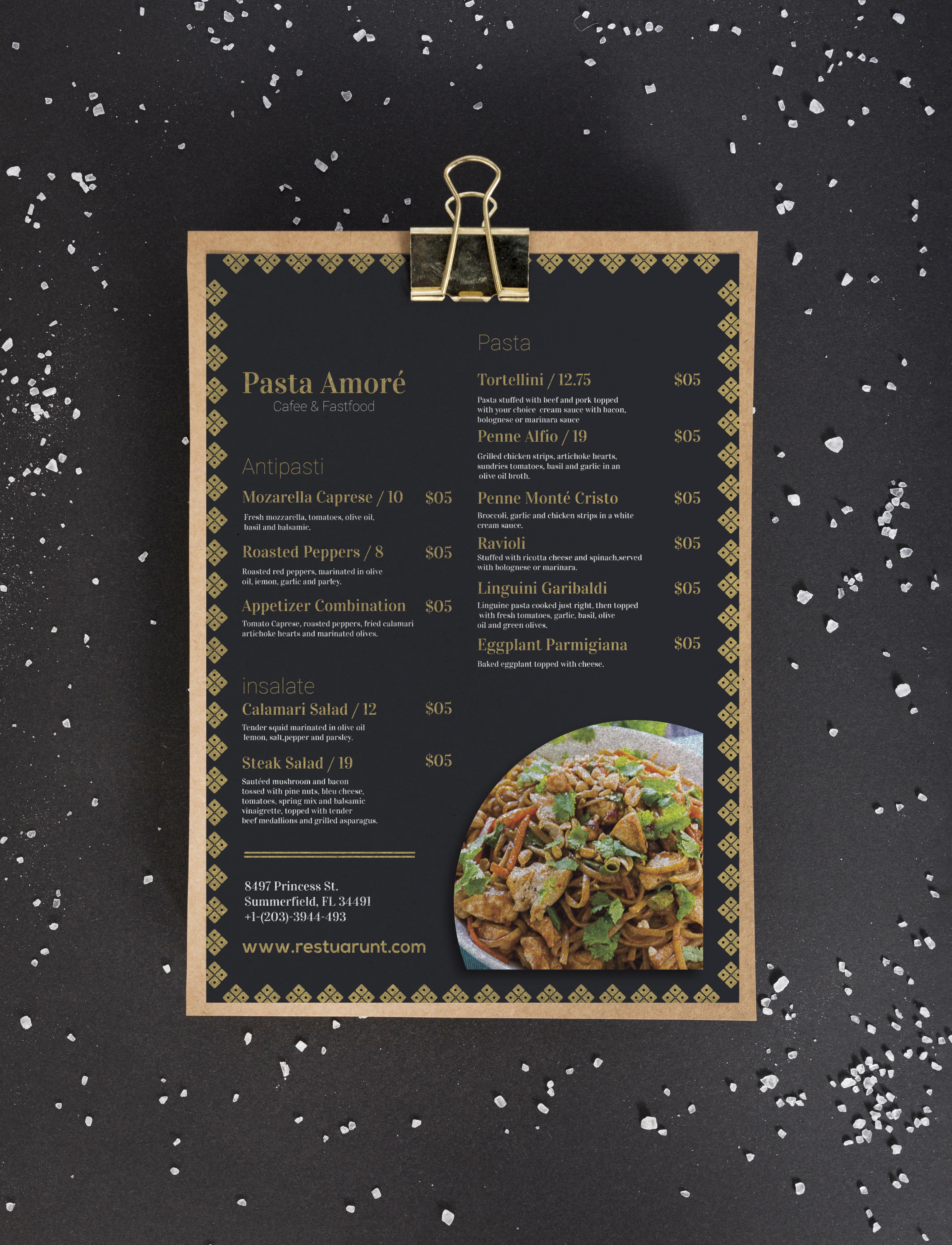i will professional food menu design