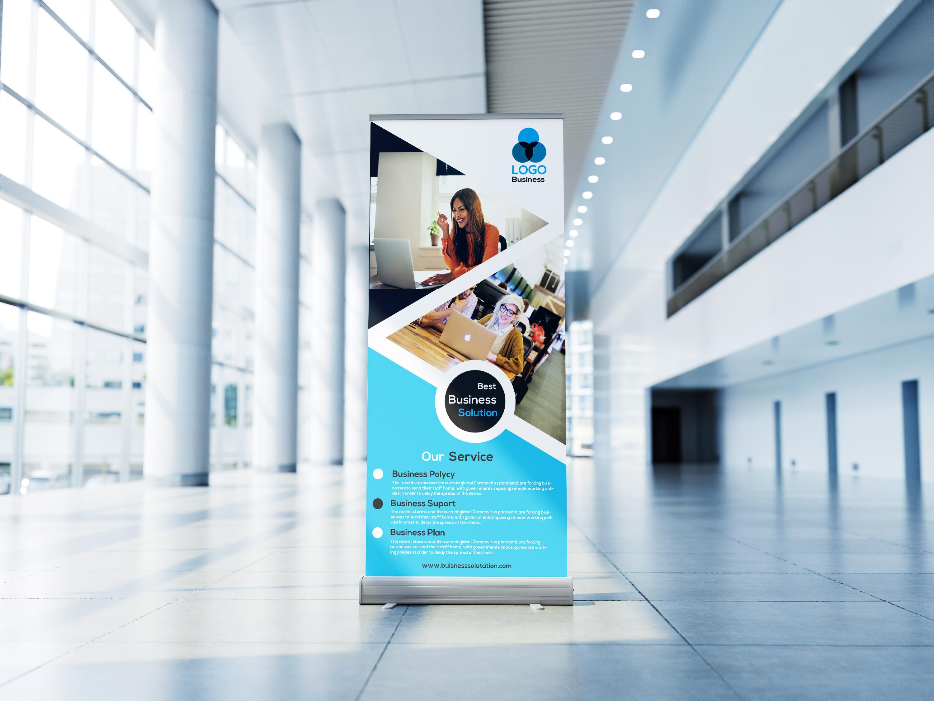 i will design a roll up banner