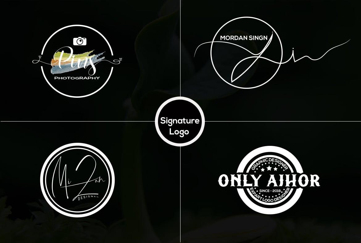 i will do signature logo design 