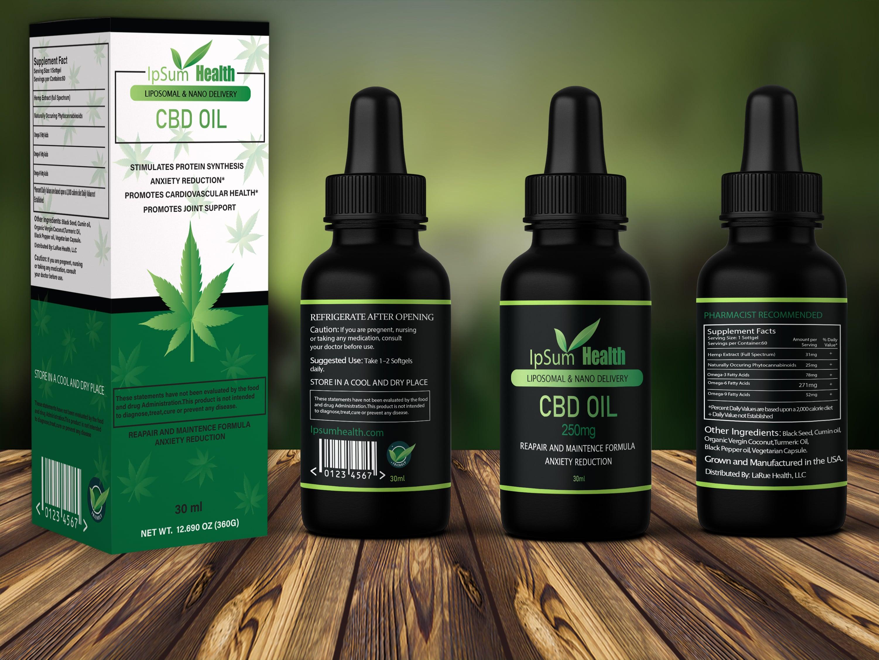 I will create label design, cbd label, hemp label, bottle label and product packaging