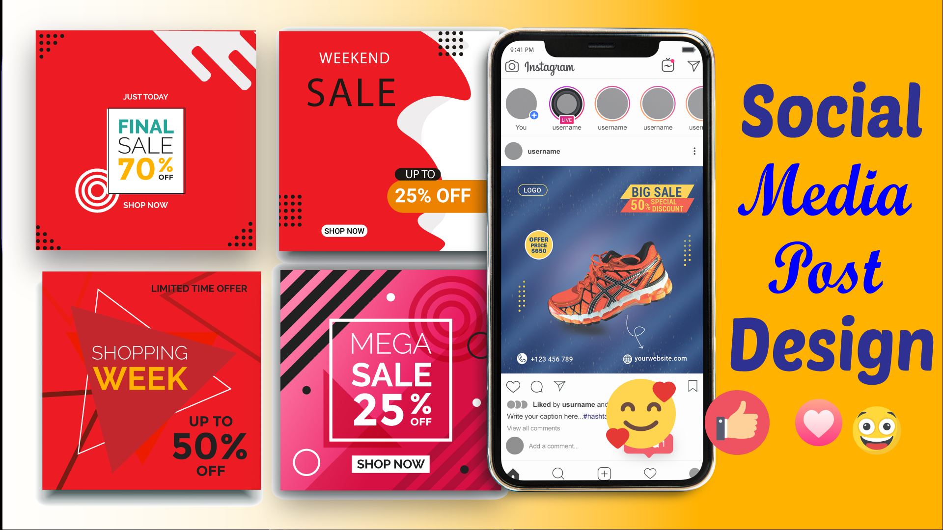 I will social media post or banner design