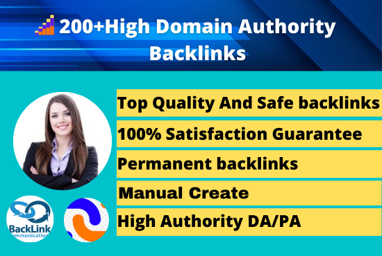 create 200+ high domain authority SEO profile backlinks