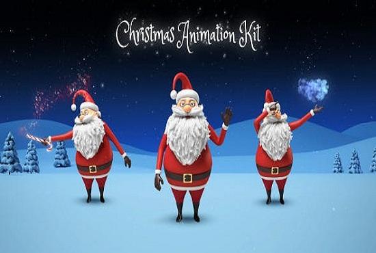  I will make merry christmas video animation