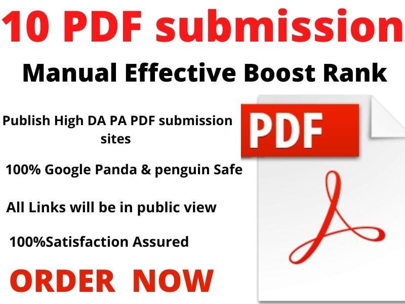 File or PDF Submission to Top 10 file and doc or Pdf sharing sites manually 