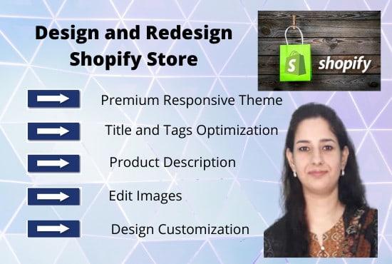I will create and redesign shopify wix elementor pro and duda websites