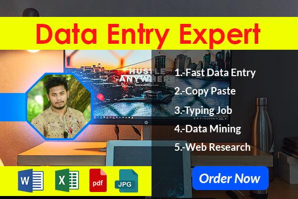 I will be your Data Entry Expert 