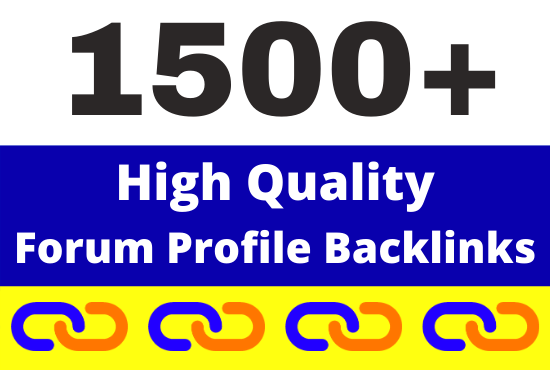 1500+ High Quality Forum Profiles Backlinks link building service