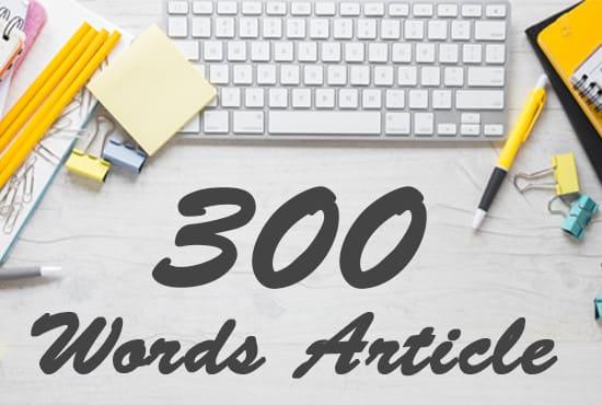 300 words article writing that is SEO optimized 