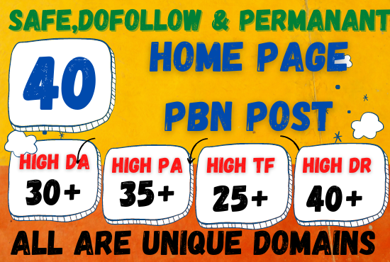 Build primium 40+ Backlink with DA 30+ PA 35+DOFOLLOW in your website with 40+ unique websitelink