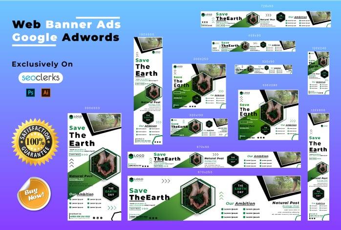 I will do modern web banner ads and google adwords design