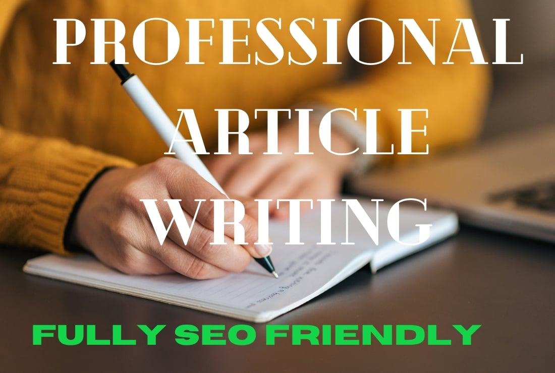 I will write entirely SEO-friendly 1000+ words two unique articles or blog content on any topics 