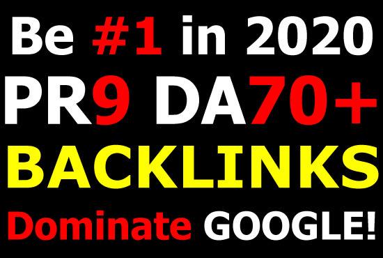 I will do top quality dofollow SEO backlinks high da DR authority white hat link building