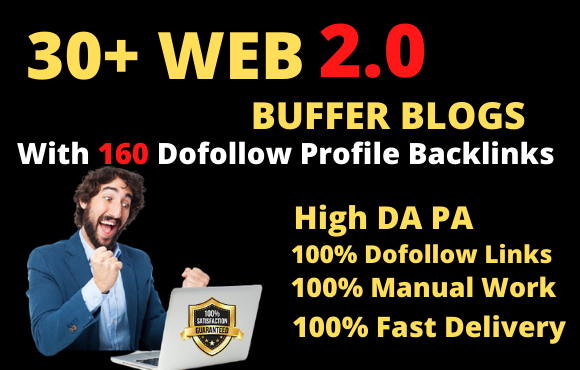 Create 30 web2 0 Buffer Blogs and 160 dofollow Profile Backlinks