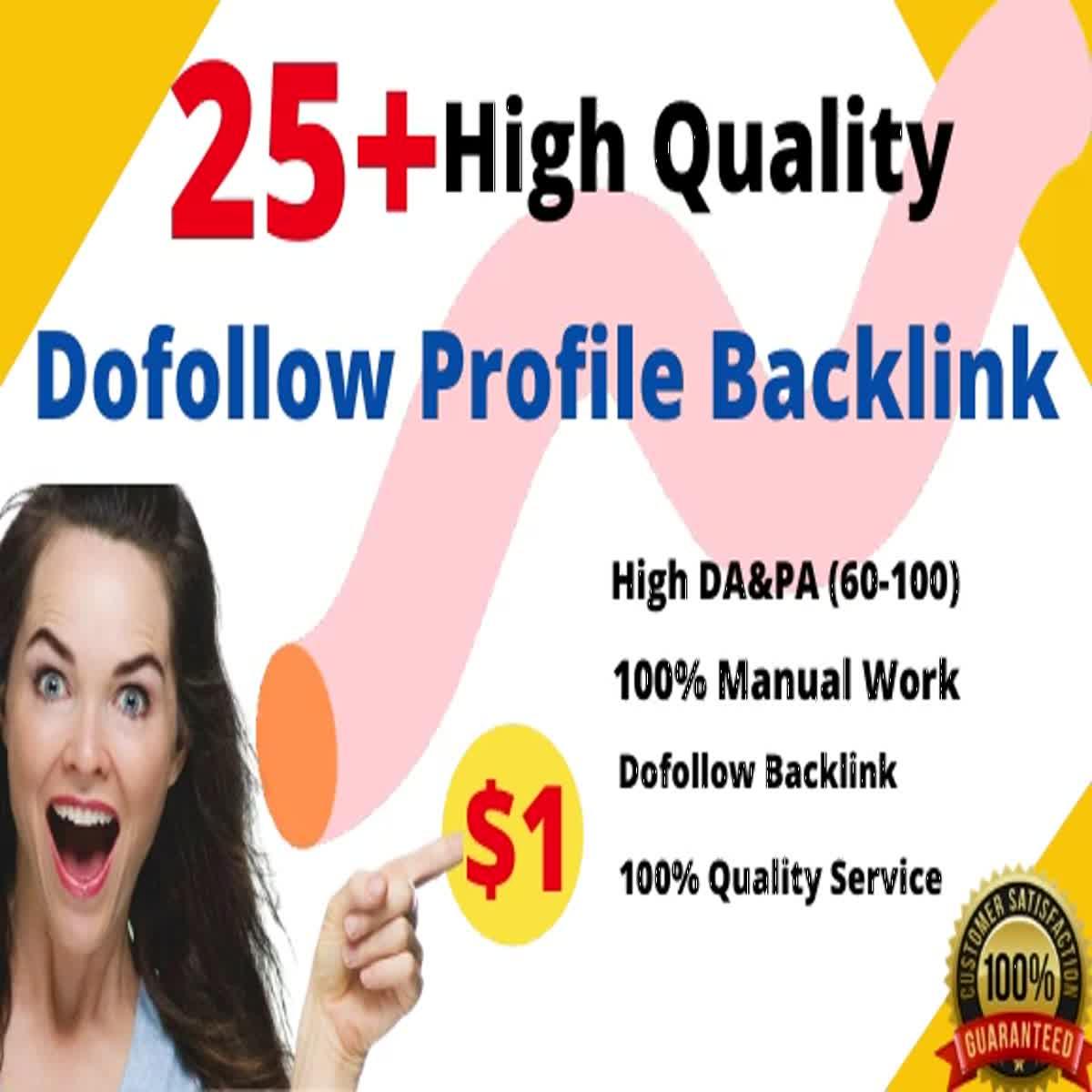 I Will Create 25+ Pr9 Dofollow Profile Backlinks