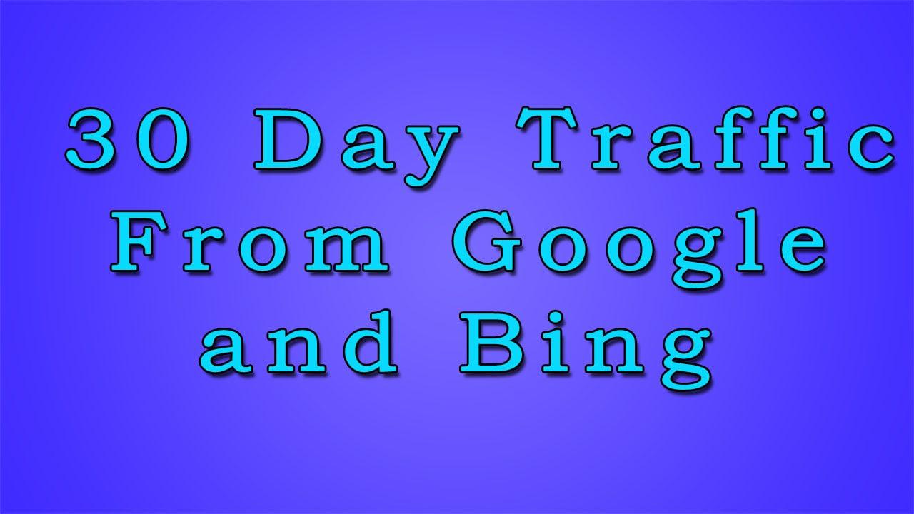 keyword targeted Traffic For 30 day From Google and Bing 