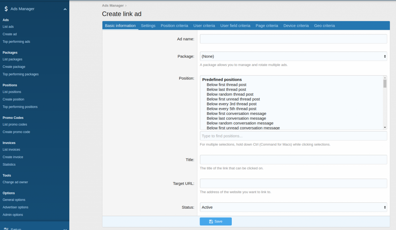 Ads Manager 2 v2.3.22 - Xenforo Addon