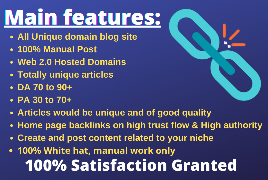Unique 25 High quality BLOG Web2.0 (PBN) Subdomain Backlinks